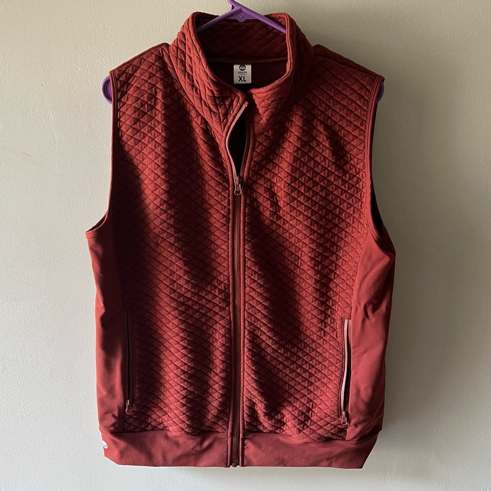 Senita Quilted Vest in Bronze size XL